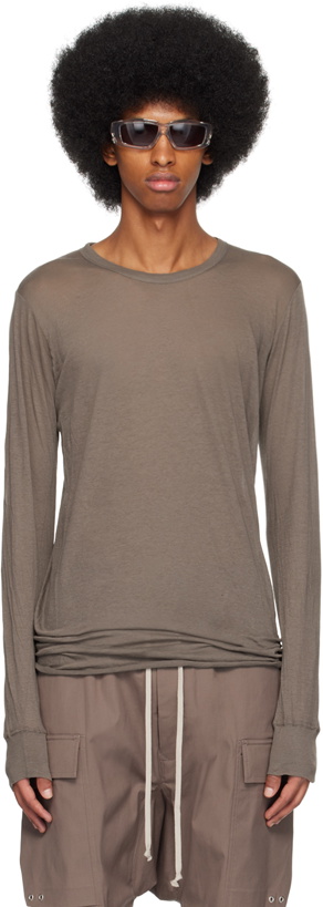 Photo: Rick Owens Gray Basic Long Sleeve T-Shirt