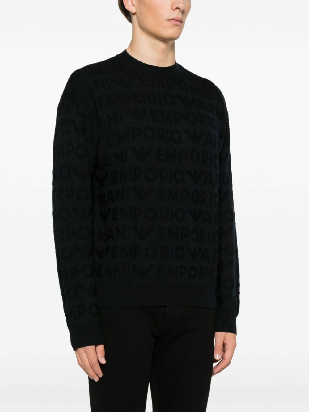 EMPORIO ARMANI - Logo Wool Sweater mens Emporio Armani