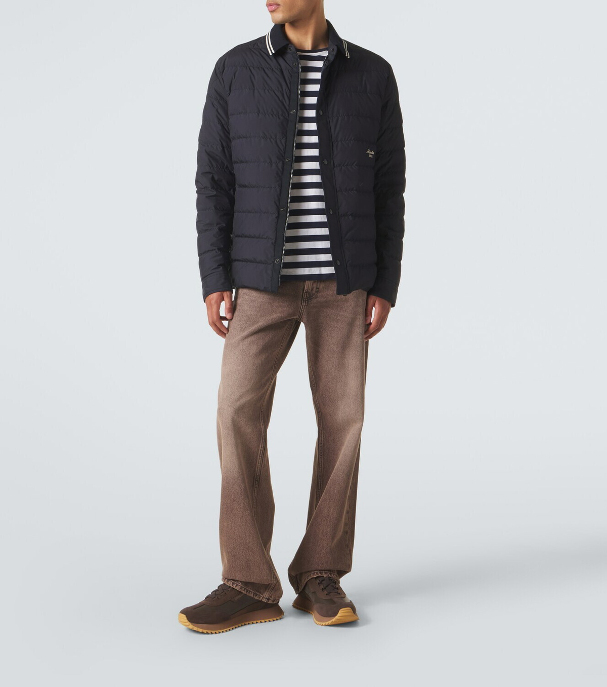 Moncler Pacey2 suede-trimmed sneakers