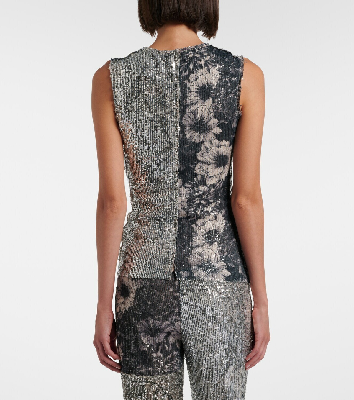 Maison Margiela Sequined patchwork top