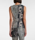 Maison Margiela Sequined patchwork top