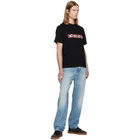 Versace Black Printed Cotton Jersey Regular T-shirt