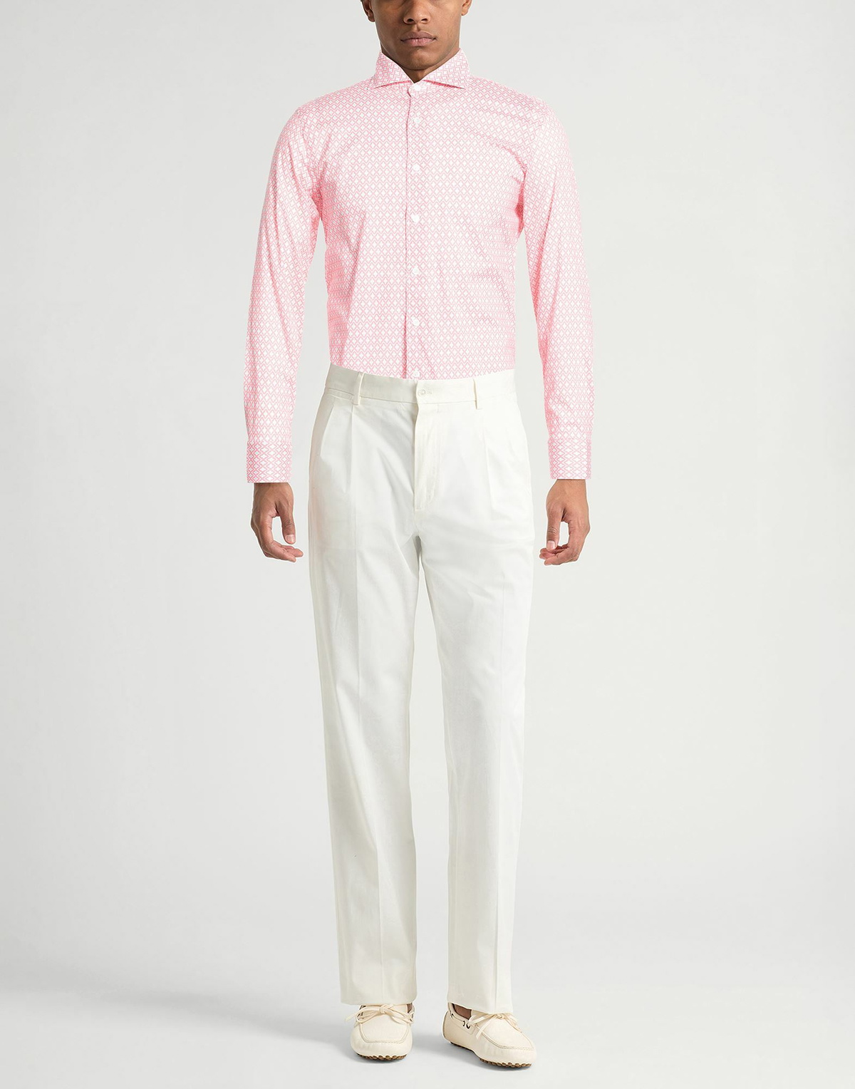Fedeli Mens Shirt in Salmon pink