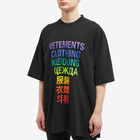 Vetements Men's Translation T-Shirt in Black/Rainbow