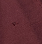Isaia - Mélange Silk and Cotton-Blend Jersey T-Shirt - Burgundy