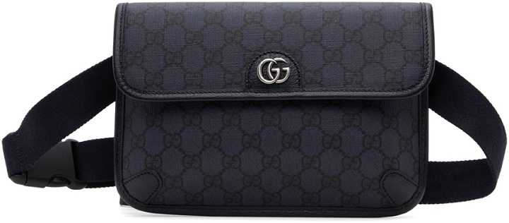 Photo: Gucci Navy Small Ophidia GG Belt Bag