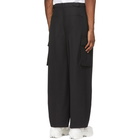 Juun.J Black Wool Wide-Fit Cargo Pants