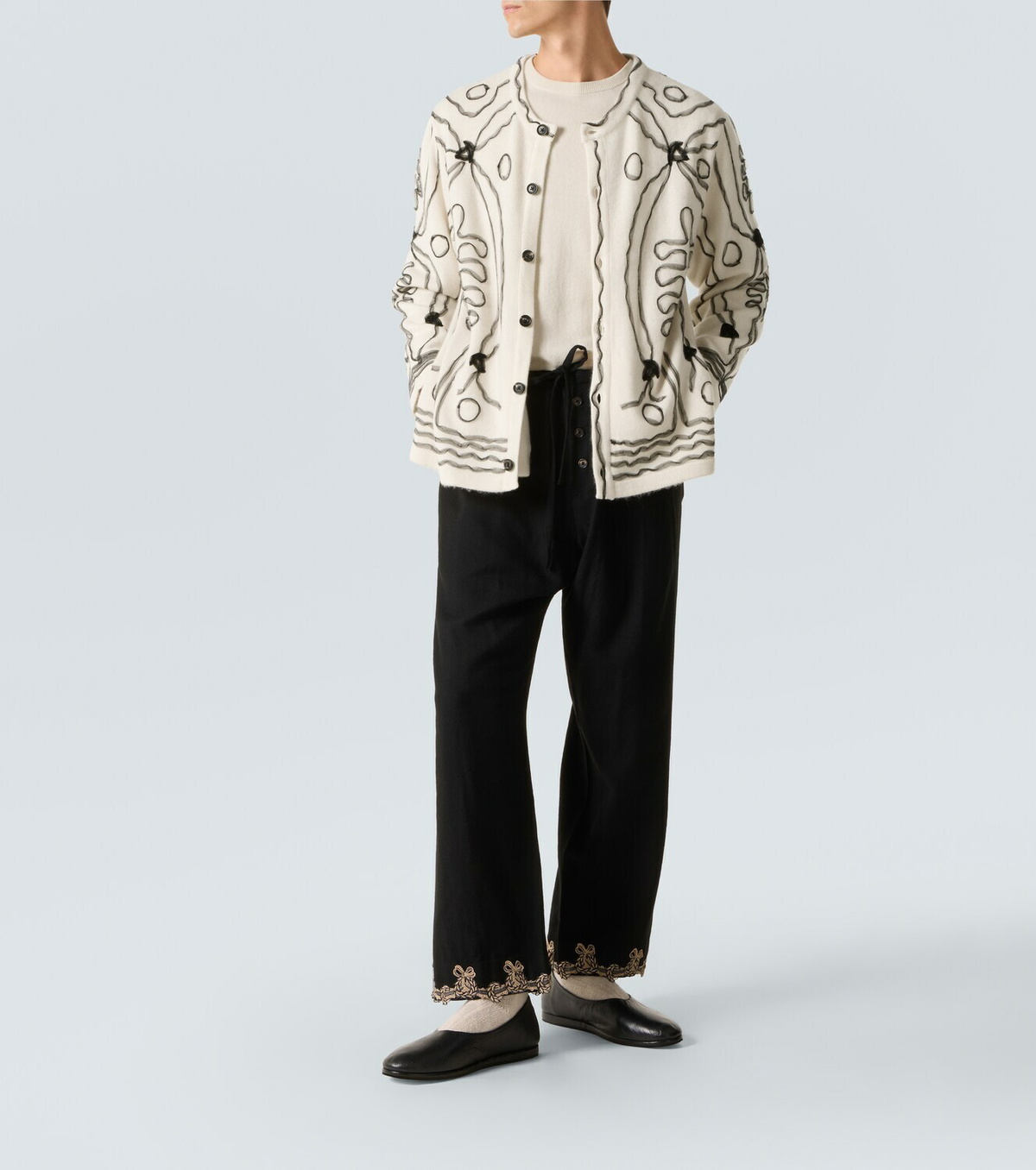 Bode Winter Garden cashmere cardigan