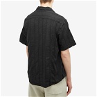 Corridor Men's Striped Seersucker Vacation Shirt in Black