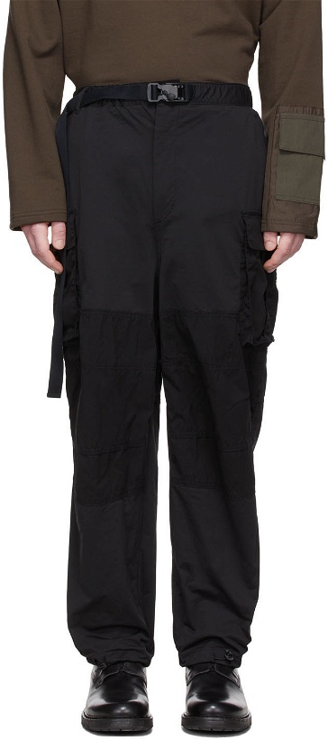 Photo: The Viridi-anne Black Polyester Cargo Pants