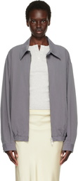 TONYWACK Gray Washed Cotton Lyocell Blouson Jacket