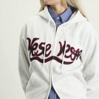 YESEYESEE Women's Y.E.S Snail Logo Zip-up Hoodie in Light Grey