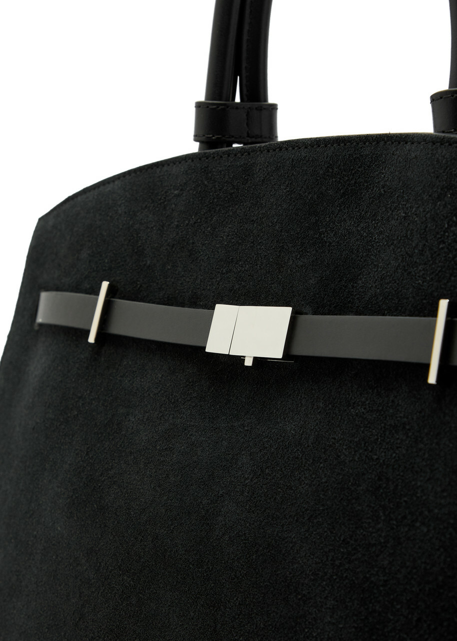 Demellier The Hudson Suede top Handle bag - Black - One Size