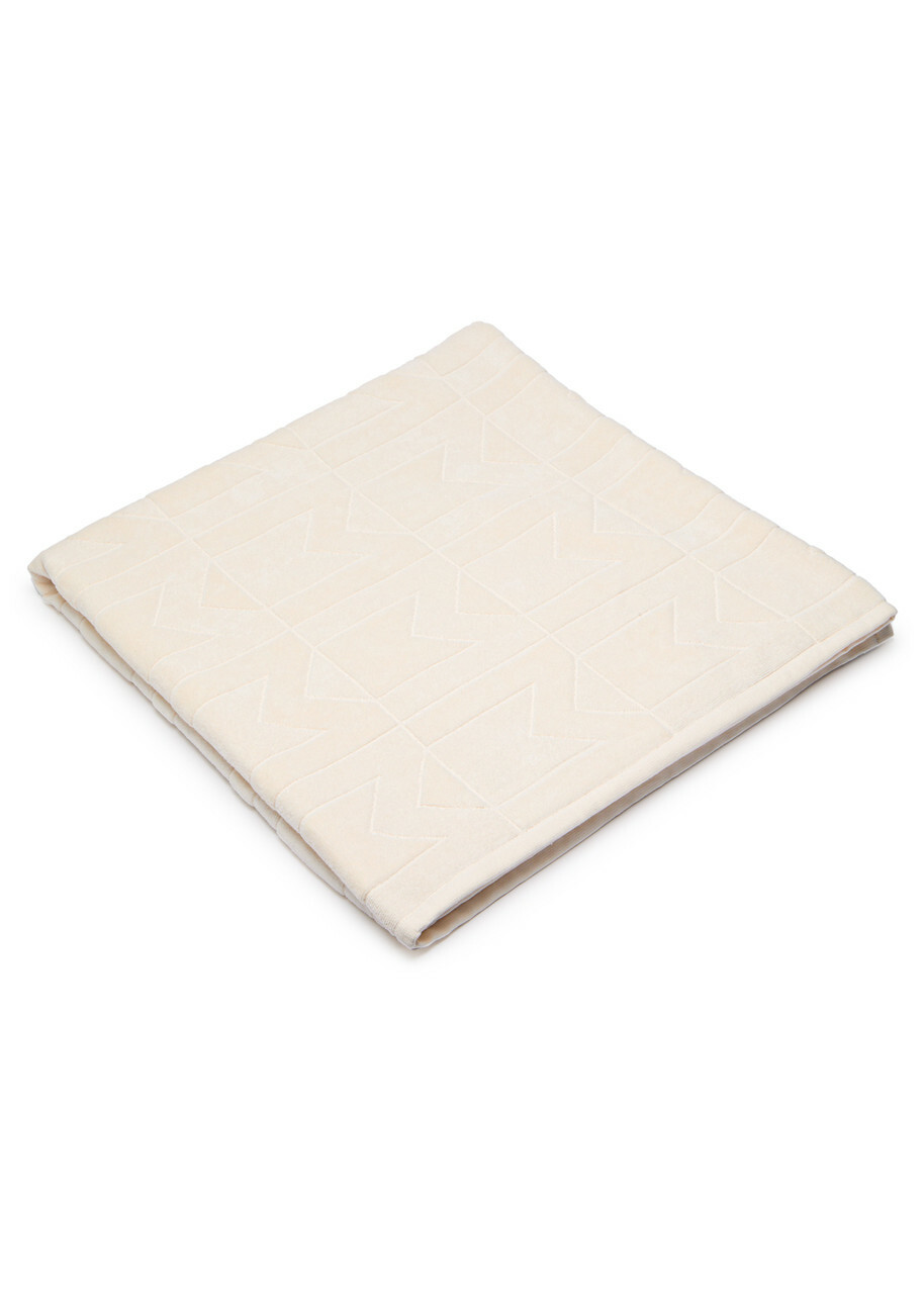 Moncler Monogram-jacquard Beach Towel - Cream - One Size