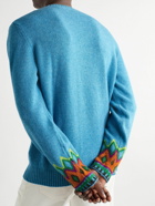 Etro - Wool-Jacquard Sweater - Blue