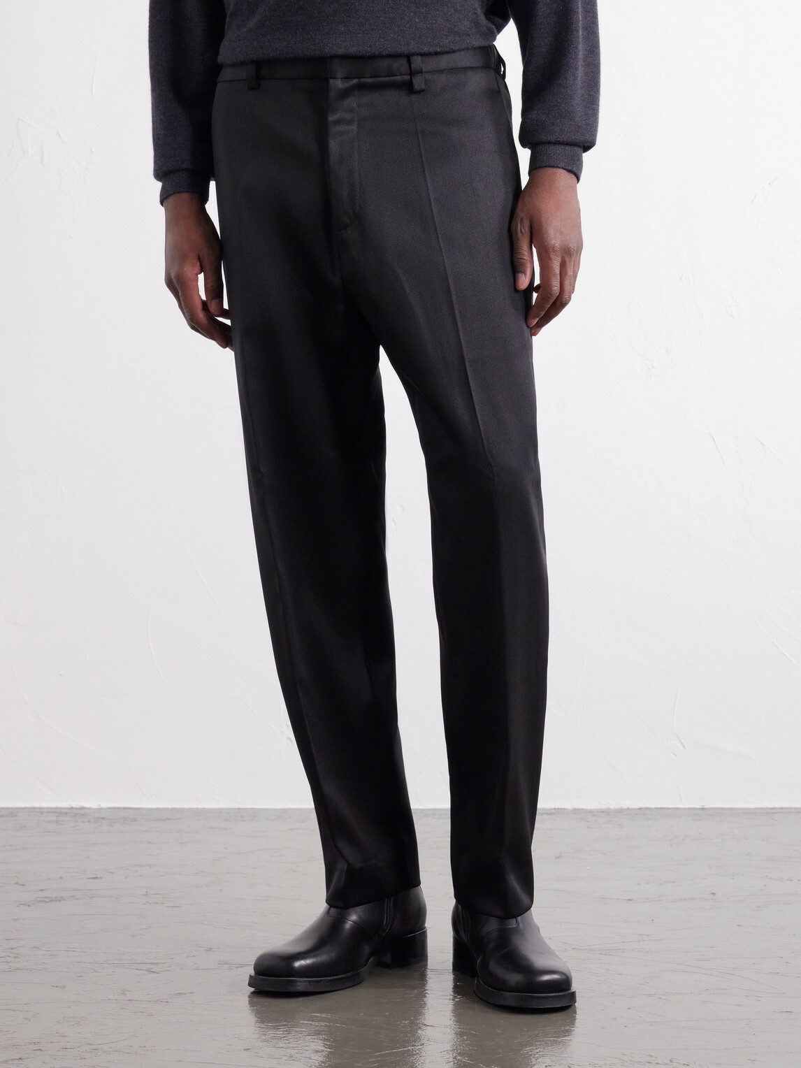 Willy Chavarria - Tapered Wool-Blend Twill Trousers - Black