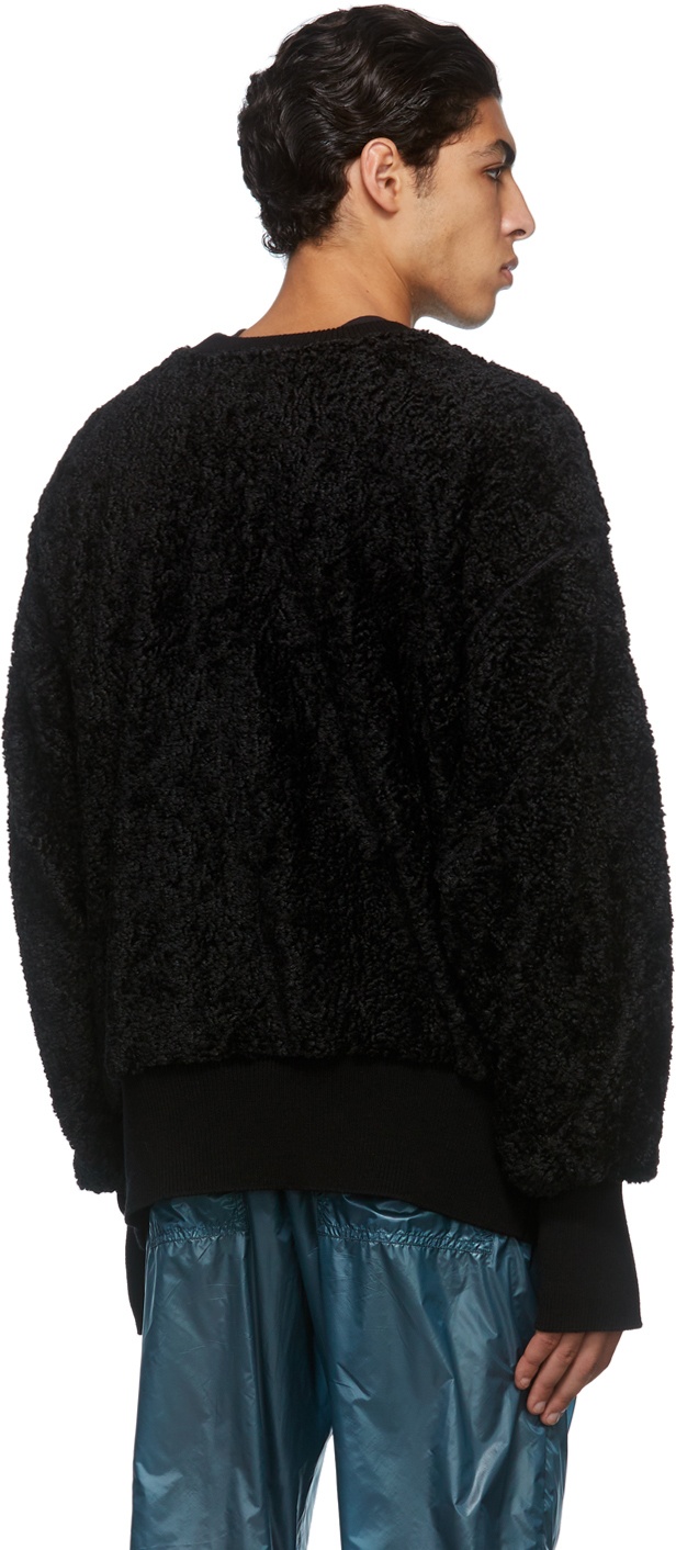 Moncler Genius 4 Moncler Hyke Black Teddy Fleece Sweatshirt 