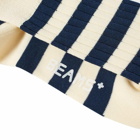 Beams Plus Men's Rib Stripe Sock in White