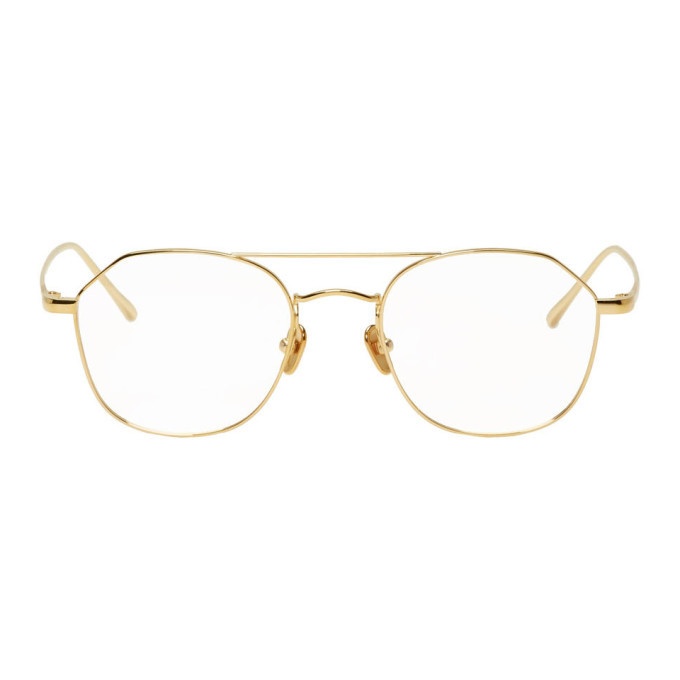 Photo: Linda Farrow Luxe Gold 977 C8 Square Glasses