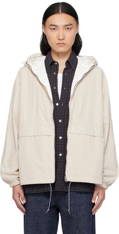 Photo: nanamica Beige Reversible Hooded Jacket