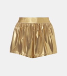 Versace Logo metallic swim shorts