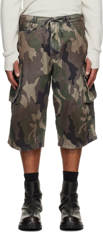 Photo: 424 Khaki Camo Cargo Shorts