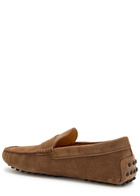 Tods Gommino Suede Loafers Light Brown