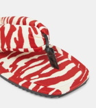 The Attico Indie zebra-print thong sandals