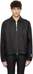 Ksubi Black Raider Harrington Waxed Denim Jacket