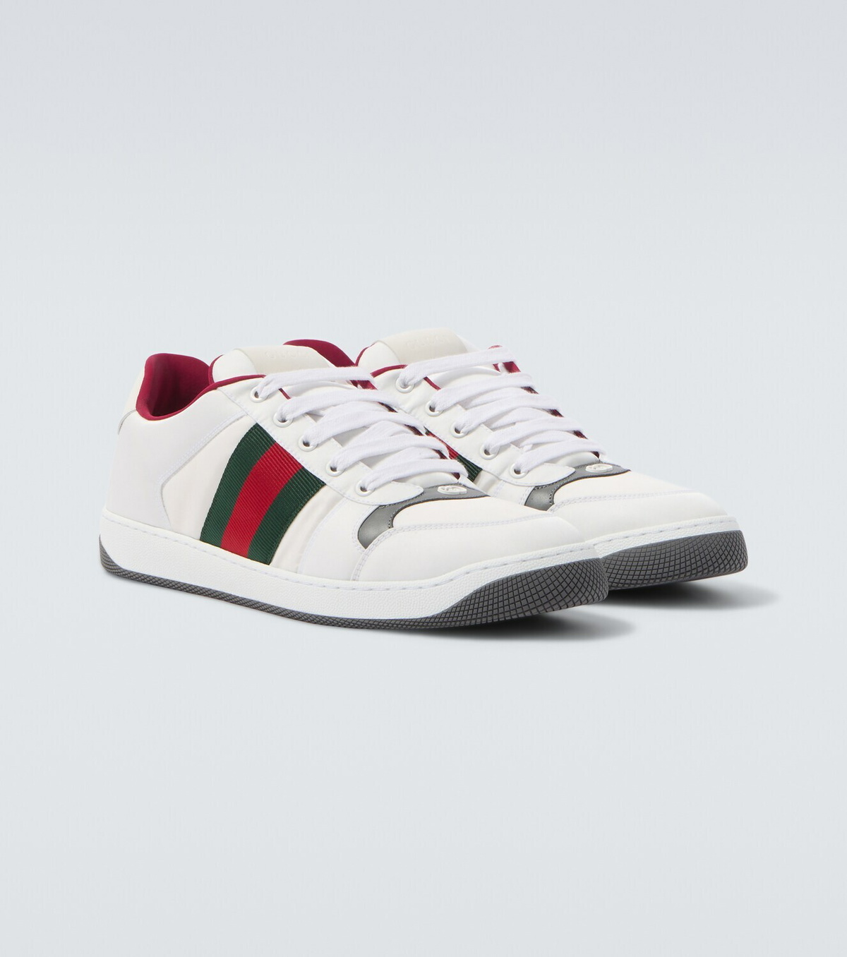 Gucci Screener leather-trimmed sneakers