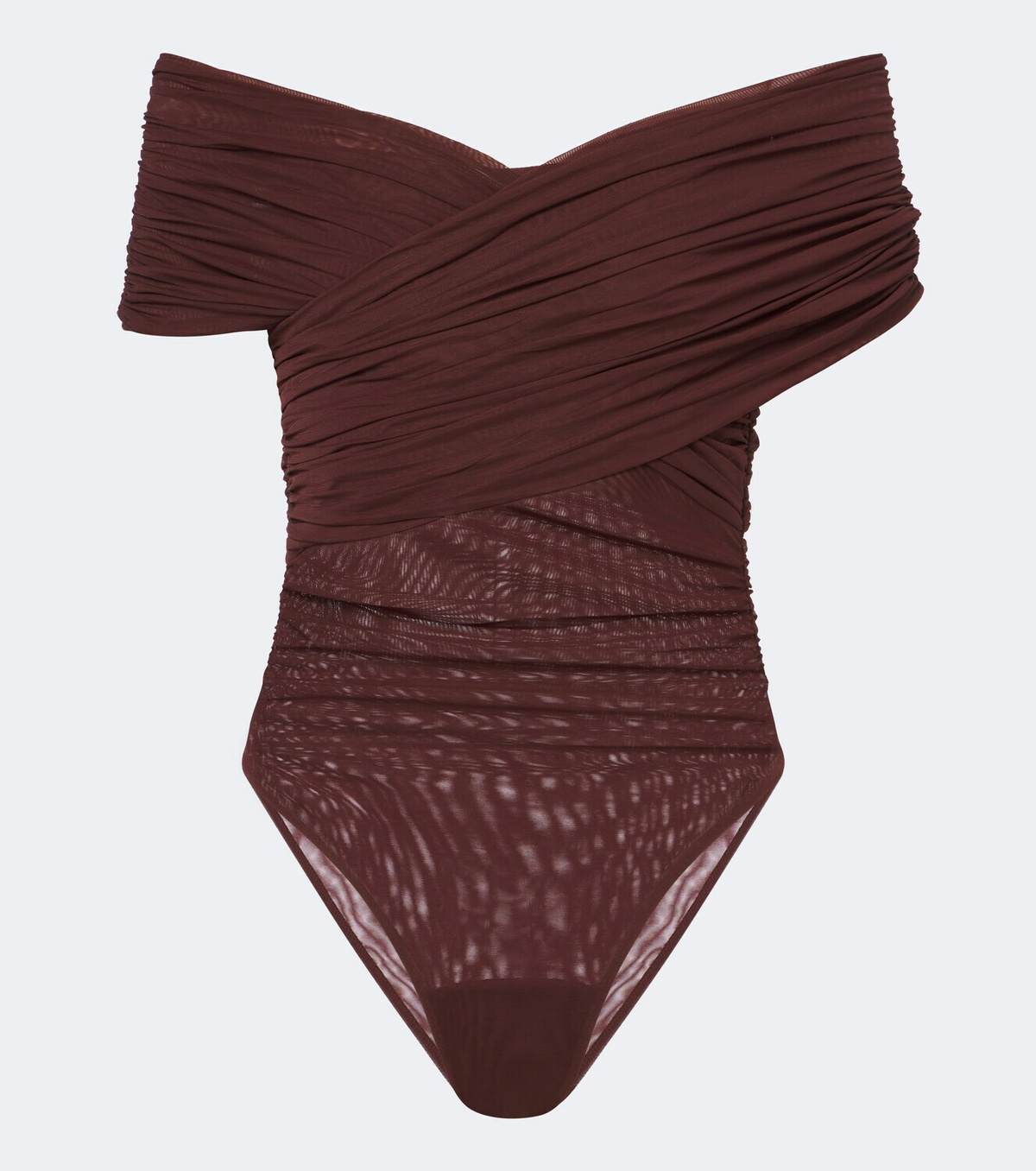 SIR Off-shoulder mesh bodysuit