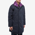 Garbstore Men's Goose Down Lined Overcoat in Navy