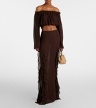 Bananhot Ora ruffled maxi skirt
