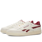 Reebok Men's Club C Revenge Vintage Sneakers in Chalk/Alabaster/Classic Burgundy