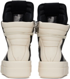 Rick Owens Black & Off-White Mega Bumper Geobasket Sneakers