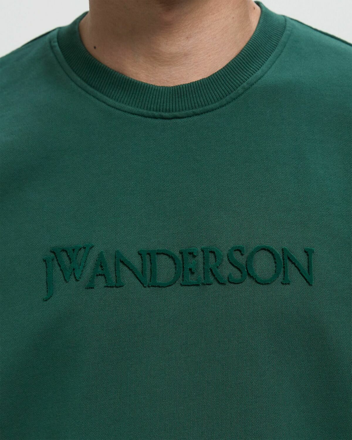 JW Anderson LOGO EMBROIDERY SWEATSHIRT Green Men