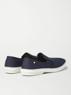 RIVIERAS - Cotton-Mesh and Canvas Espadrilles - Blue