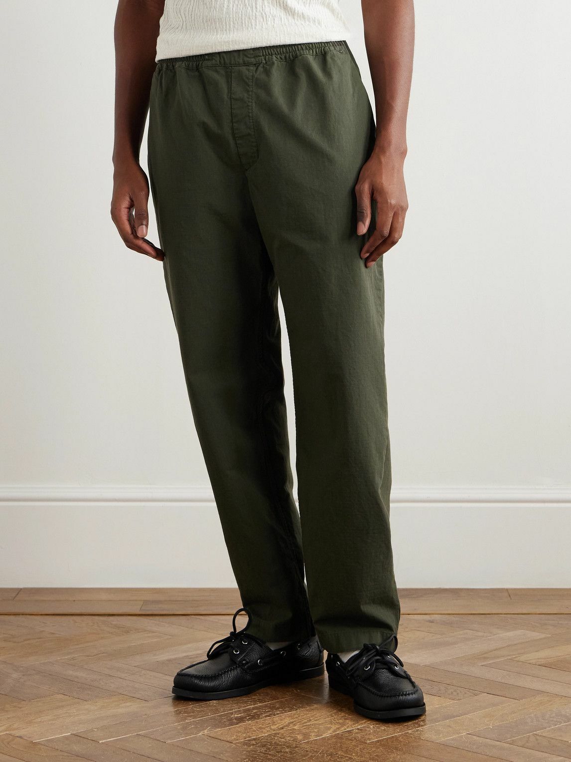 A Kind Of Guise - Banasa Straight-Leg Cotton-Ripstop Trousers - Green