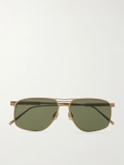 Brunello Cucinelli - Aviator-Style Titanium Sunglasses