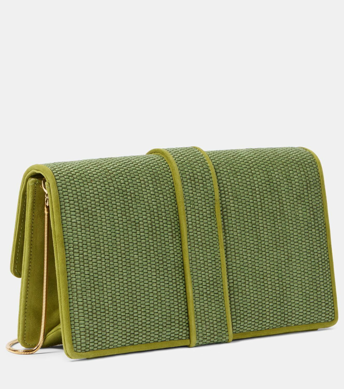 Manolo Blahnik Maycap glitter raffia clutch Manolo Blahnik