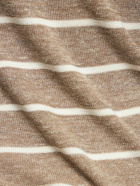 BRUNELLO CUCINELLI - Lurex Striped Knit Crewneck Top