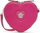 Versace Kids Pink 'La Medusa' Heart Bag