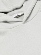 SSAM - Textured Organic Cotton and Silk-Blend Jersey Hoodie - Gray