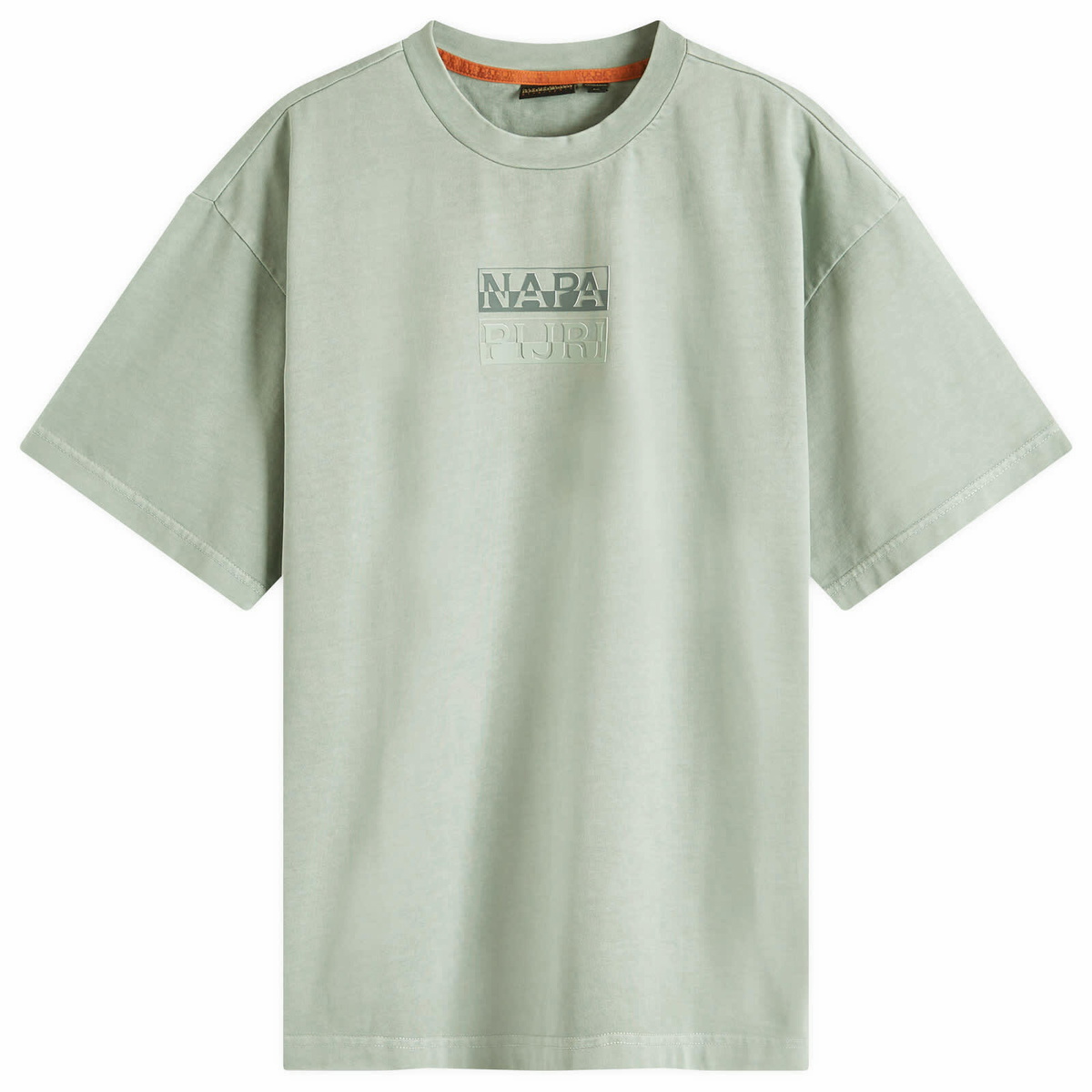 Napapijri Men's Split Logo T-Shirt in Green Mil G1