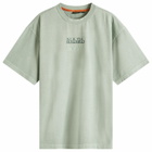 Napapijri Men's Split Logo T-Shirt in Green Mil G1