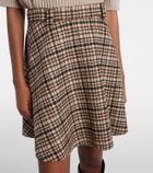 Brunello Cucinelli Houndstooth wool and alpaca-blend miniskirt