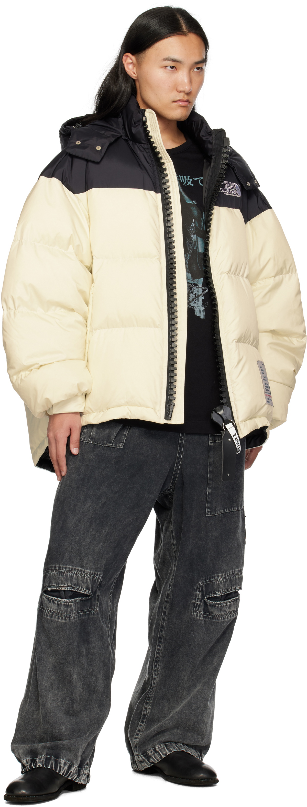 Maison MIHARA YASUHIRO White & Black Huge Down Jacket