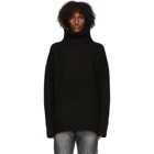 mastermind WORLD Black Needle Punch Turtleneck