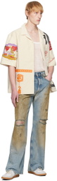 Marine Serre Off-White Regenerated Tote Bags Bowling Shirt