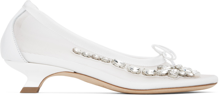 Photo: Simone Rocha SSENSE Exclusive Bridal Capsule Embellished Flower Ballerina Heels